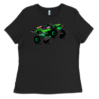 Black monster truck grave digger Ladies Tee - PixelWave