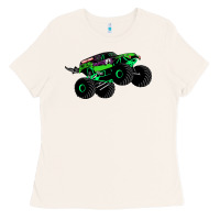 Bone monster truck grave digger Ladies Tee - PixelWave