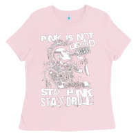 Bubblegum Pink Stay Punk Stay Drunk Ladies Tee - PixelWave