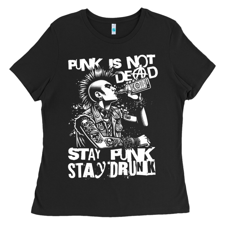 Stay Punk Stay Drunk Ladies Tee by PixelWave | Teevron