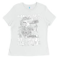 White Stay Punk Stay Drunk Ladies Tee - PixelWave