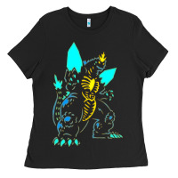 Black Spacegodzilla Ladies Tee - PixelWave