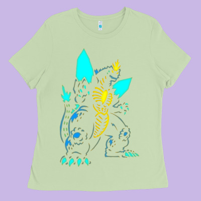 Spacegodzilla Ladies Tee Designed By Pixelwave