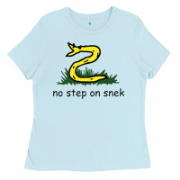 Baby Blue no step on snek,libertarian,tumblr,meme,funny,polotics,no step,on,snek Ladies Tee - PixelWave