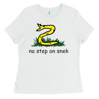 White no step on snek,libertarian,tumblr,meme,funny,polotics,no step,on,snek Ladies Tee - PixelWave