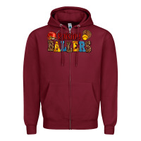 Burgundy raising ballers Zipper Hoodie - AdoDesignShop