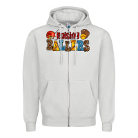 Dove Grey raising ballers Zipper Hoodie - AdoDesignShop
