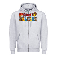 Heather Grey raising ballers Zipper Hoodie - AdoDesignShop