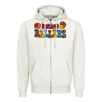 Oatmeal Heather raising ballers Zipper Hoodie - AdoDesignShop