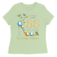 Matcha 66th birthday 66 years of being awesome 66 years old woman Ladies Tee - PixelWave