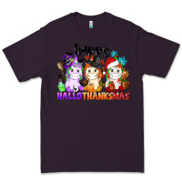 Plum happy hallothanksmas unicorn Premium Tee - CowGirlArtShop