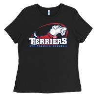 Black st. francis terriers(SFC), brooklyn Ladies Tee - PixelWave