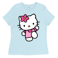 Baby Blue kitty Ladies Tee - PixelWave