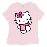 Bubblegum Pink kitty Ladies Tee - PixelWave
