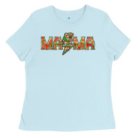 Baby Blue Mama christmas lightning bolt mother's day Ladies Tee - HowdyJamesFarm