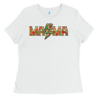 White Mama christmas lightning bolt mother's day Ladies Tee - HowdyJamesFarm