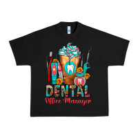 Black Dental Office Manager cold drink frappe Urban Heavy Tee - FaDigitalArtStudio