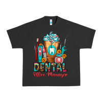 Pigment Black Dental Office Manager cold drink frappe Urban Heavy Tee - FaDigitalArtStudio
