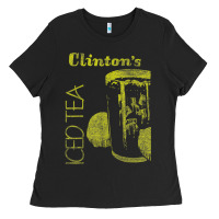 Black Clintons Iced Tea Ladies Tee - PixelWave