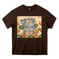 Chocolate Brown all the plaid and pumpkin things Heavy Core Tee - TumblerDesignByShophia
