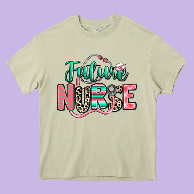 Future Nurse Heavy Core Tee Designed By Ranaportraitstore