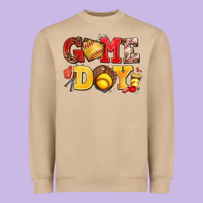 Game Day Softball Heavyweight Sweatshirt Designed By Adodesignshop