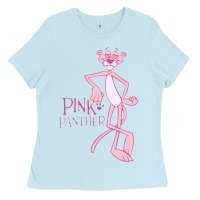 Baby Blue pink panther Ladies Tee - PixelWave
