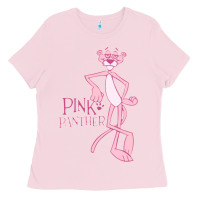 Bubblegum Pink pink panther Ladies Tee - PixelWave