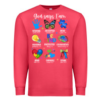 Cardinal god says i am autism Premium Sweatshirt - JahusDesignShop