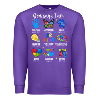 Purple god says i am autism Premium Sweatshirt - JahusDesignShop