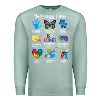 Seafoam god says i am autism Premium Sweatshirt - JahusDesignShop