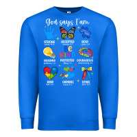 True Royal god says i am autism Premium Sweatshirt - JahusDesignShop