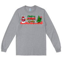 Heather Grey christmas vibes only libbey glass Long Sleeve Tee - BundleAndBundleShop