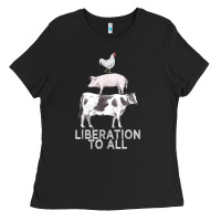Black liberation to all vegan vegetarian food animal love Ladies Tee - PixelWave