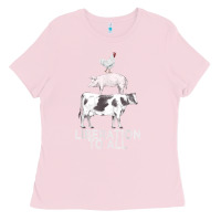 Bubblegum Pink liberation to all vegan vegetarian food animal love Ladies Tee - PixelWave