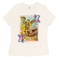 Bone St Michael the Archangel - Protector Catholic Church Angel Ladies Tee - PixelWave