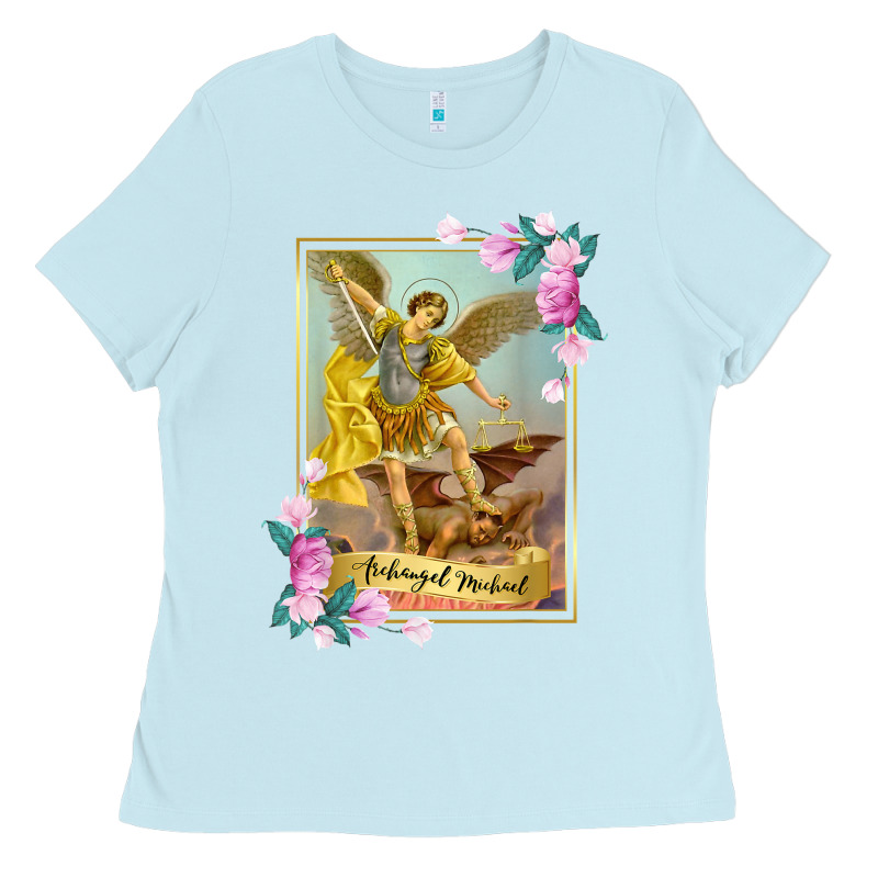St Michael The Archangel - Protector Catholic Church Angel Ladies Tee by PixelWave | Teevron