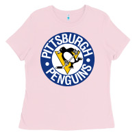 Bubblegum Pink penguins player sky Ladies Tee - Craftify