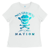 White kenny chesney no shoes nation Ladies Tee - Craftify