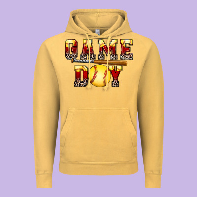 Game Day Softball Vintage Hoodie Designed By Fadigitalartstudio