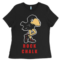 Black Vintage jayhawk ku Ladies Tee - Craftify