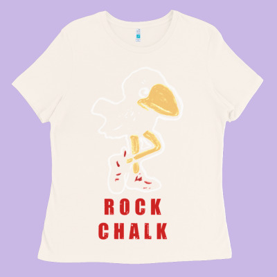Vintage Jayhawk Ku Ladies Tee Designed By Craftify