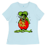 Baby Blue Official Rat Fink Original Merchandise 1 Ladies Tee - Craftify