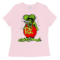 Bubblegum Pink Official Rat Fink Original Merchandise 1 Ladies Tee - Craftify