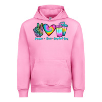 Fuchsia Pink peace love loaded tea Urban Hoodie - JahusDesignShop