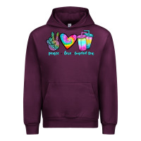 Mauve Wine peace love loaded tea Urban Hoodie - JahusDesignShop