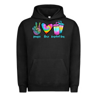 Pigment Black peace love loaded tea Urban Hoodie - JahusDesignShop