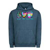Pigment Midnight Navy peace love loaded tea Urban Hoodie - JahusDesignShop