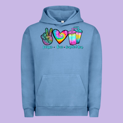 Peace Love Loaded Tea Urban Hoodie Designed By Jahusdesignshop