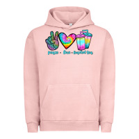 Pigment Salmon peace love loaded tea Urban Hoodie - JahusDesignShop